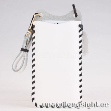 Showkoo Angel 3rd Genuine Leather Pouch case for iPhone 5 5c 5s-white